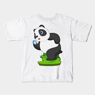 Panda Runner Stopwatch Running Kids T-Shirt